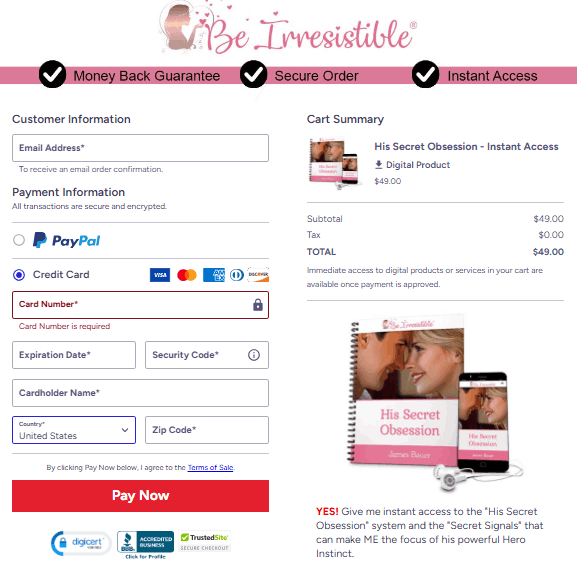 His Secret Obsession-checkout-page